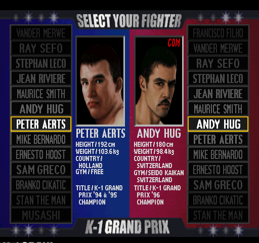 K-1 Grand Prix screenshot 3 for Playstation
